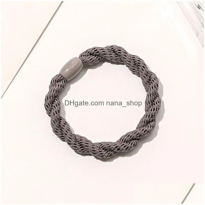 Hair Accessories Women Elastic Hair Rubber Bands High Quality Girls Ring Rope Scrunchies Solid Color Accessories Ponytail Ties Gum Hai Dhwrp