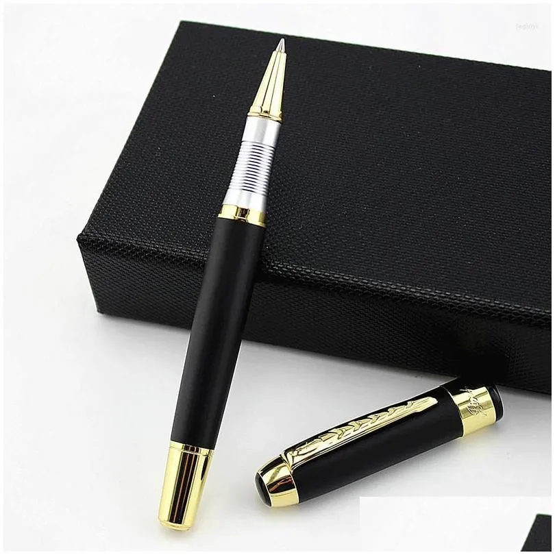 wholesale high quality luxury rollerball pen school office supplies metal ballpoint for student stationery gift genuine wallet