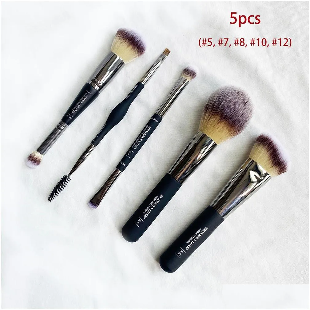 Other Health Care Items Heavenly Luxe Makeup Brushes Set Soft Synthetic Face Foundation Powder Blush Concealer Eye Shadow Brow Beaut Dhy6W