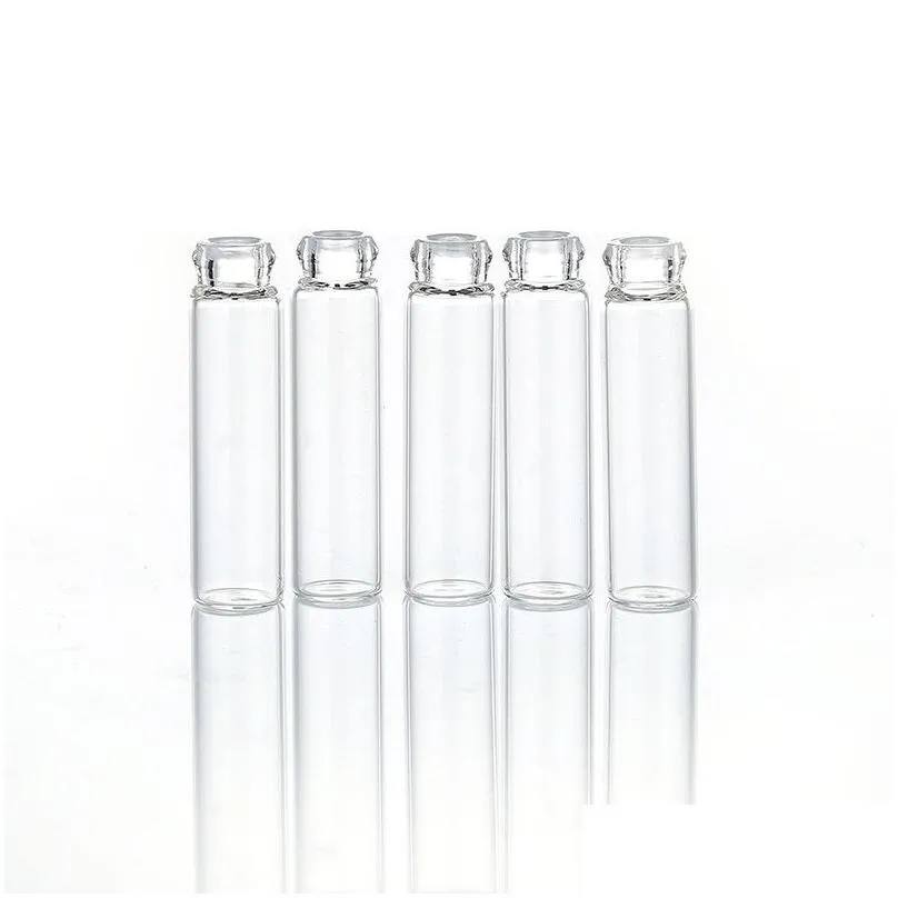 Packing Bottles Wholesale 1Ml Mini Sample Cute Glass Travel Oil Per Bottle With Drop Empty Vials Tube Office School Business Industria Dhwug