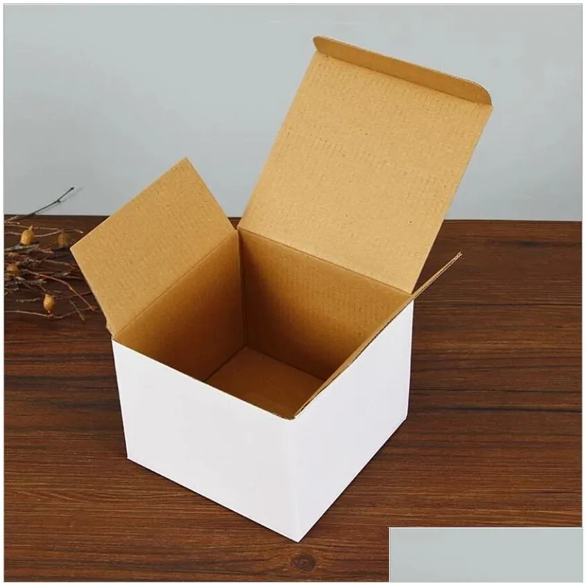 Packing Boxes Wholesale Square White Cardboard Present Box Corrugated Paper Thickened Postal Express Packaging Office School Business Dhsjl