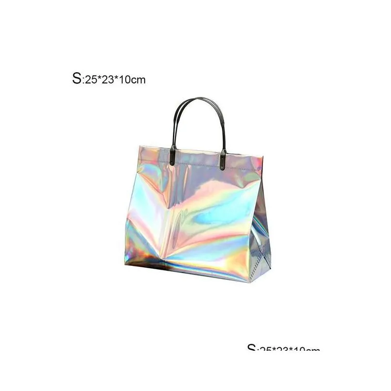 storage bags pvc shopping bag for women laser handbag holographic candy beach waterproof shoulder jelly