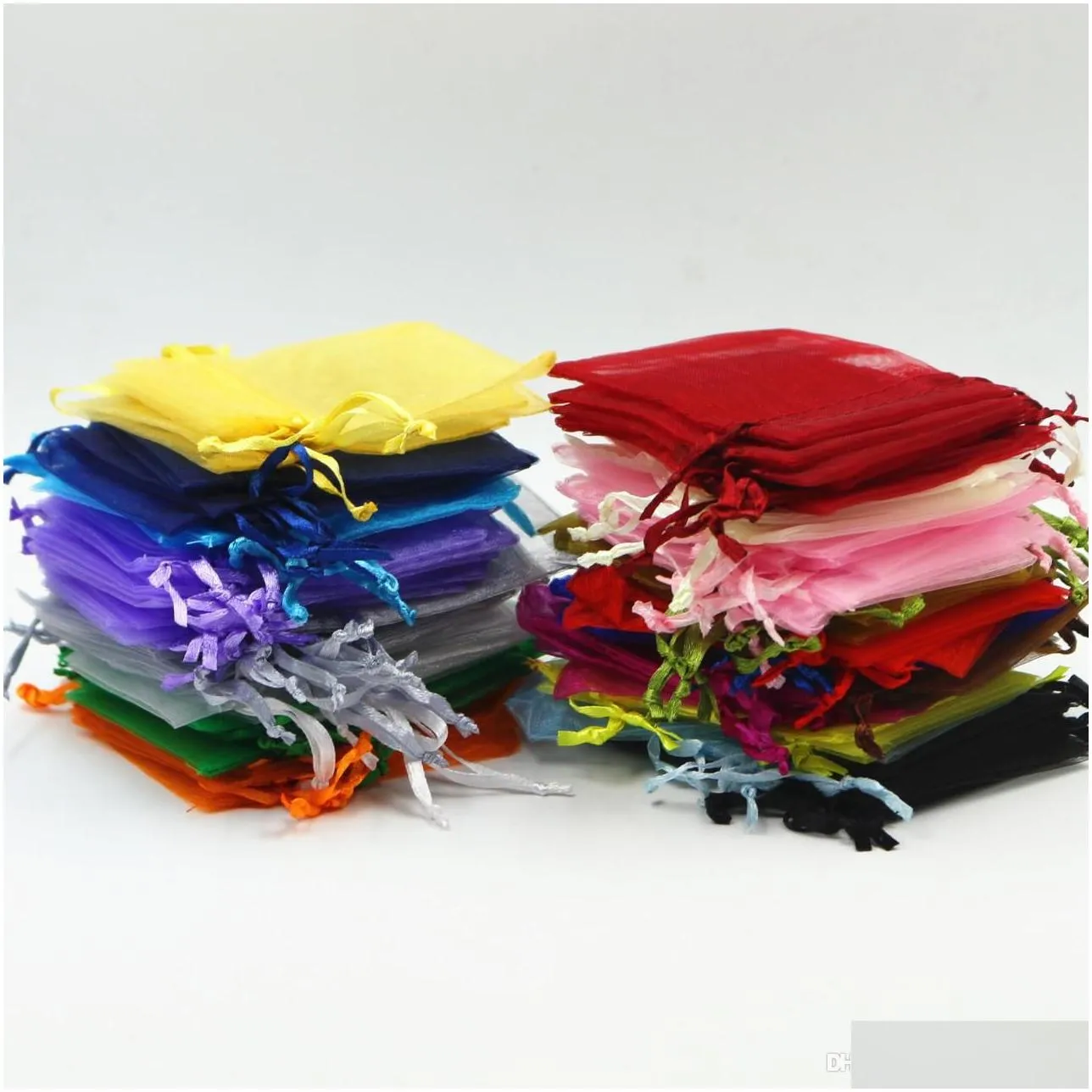 Jewelry Pouches, Bags Dstring Organza Bags Gift Wrap Bag Pouch Jewelry Candy Package Mix Color Jewelry Jewelry Packing Display Dhcsz