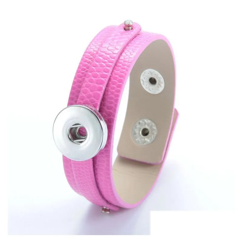  wholesale est design ginger snap bracelet snap buttons leather bracelets for women fit 18mm rivca snaps jewelry