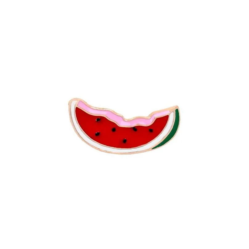 Pins, Brooches Colorf Enamel Fruit Brooches Women  Banana Pineapple Stberry Watermelon Cartoon Pins Badge For Children Fashion Je Dhzmj