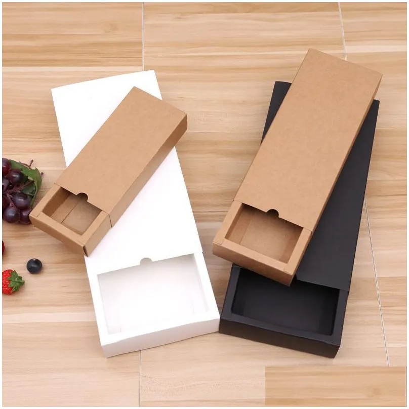 Packing Boxes Wholesale Kraft Paper Der Box Festival Gift Wrap Boxes Soap Jewelry Candy Ing Party Favors Packaging Office School Busin Dhwpk