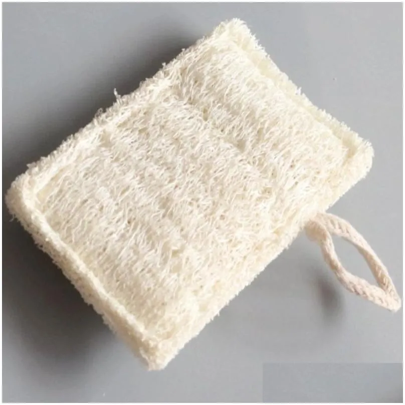100% natural biodegradable bath exfoliating loofah sponge pads natural dish luffa sponge kitchen vegan loofah sponge lxj161
