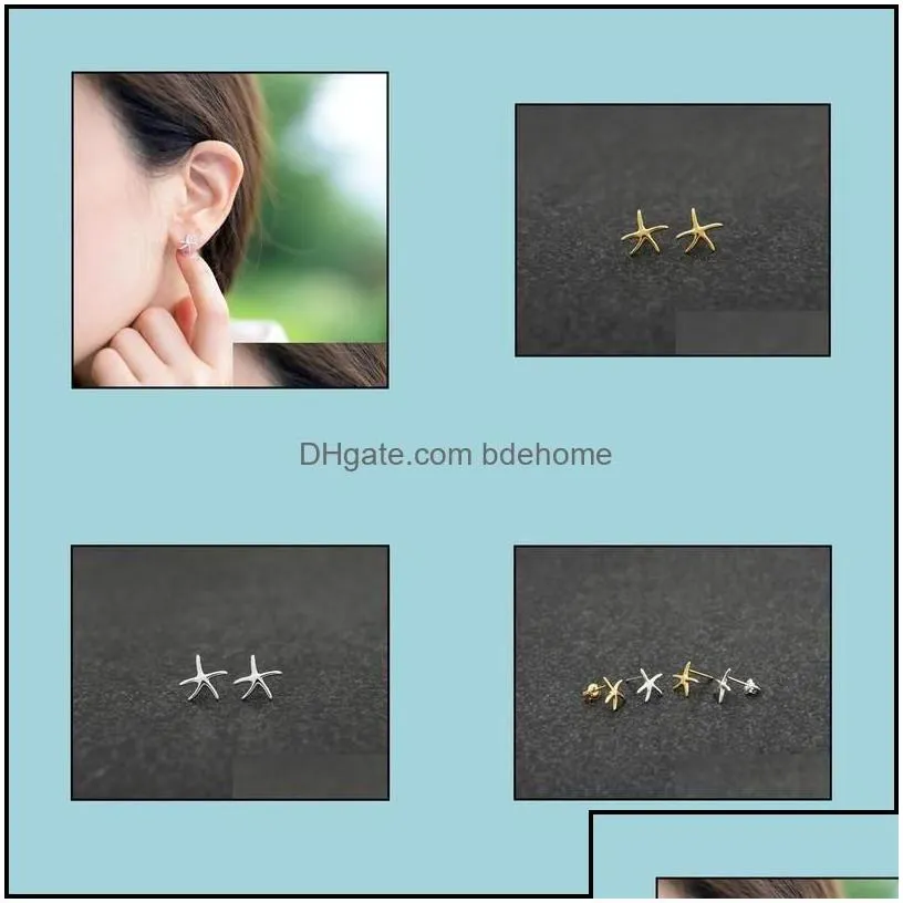 Stud Stud Earrings Jewelry Fashion Starfish Zinc Alloy Sier Plated Earring Marine Biological For Women Wholesale Drop Delivery 2021