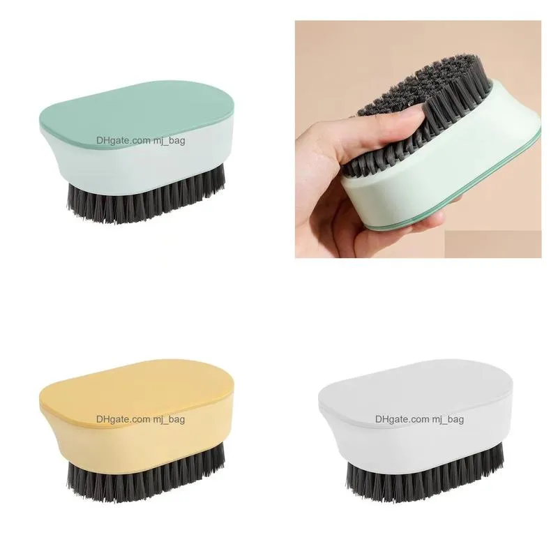 Cleaning Brushes Portable Household Cleaning Brushes Plastic Mtifunctional Soft-Haired Laundry Scrubbing Color Contrast Clothes Shoe C Dhare