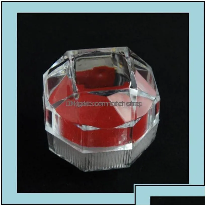 Jewelry Boxes Jewelry Boxes Packaging Display 20Pcs/Lot Package Ring Earring Box Acrylic Transparent Wedding Drop Delivery 2021 Mfvxe