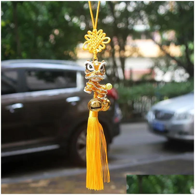 Chinese Style Products Chinese Knot With Bell  Dance Hanging Car Accessorise Handmade Weaving Craft China Specialty Gift Creative Dhqjy