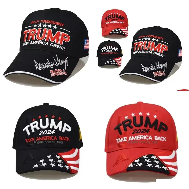 Party Hats 2024 Trump Hat American Presidential Election Baseball Caps Adjustable Speed Rebound Cotton Sports Hats C64 Home Garden Fes Dhrxw