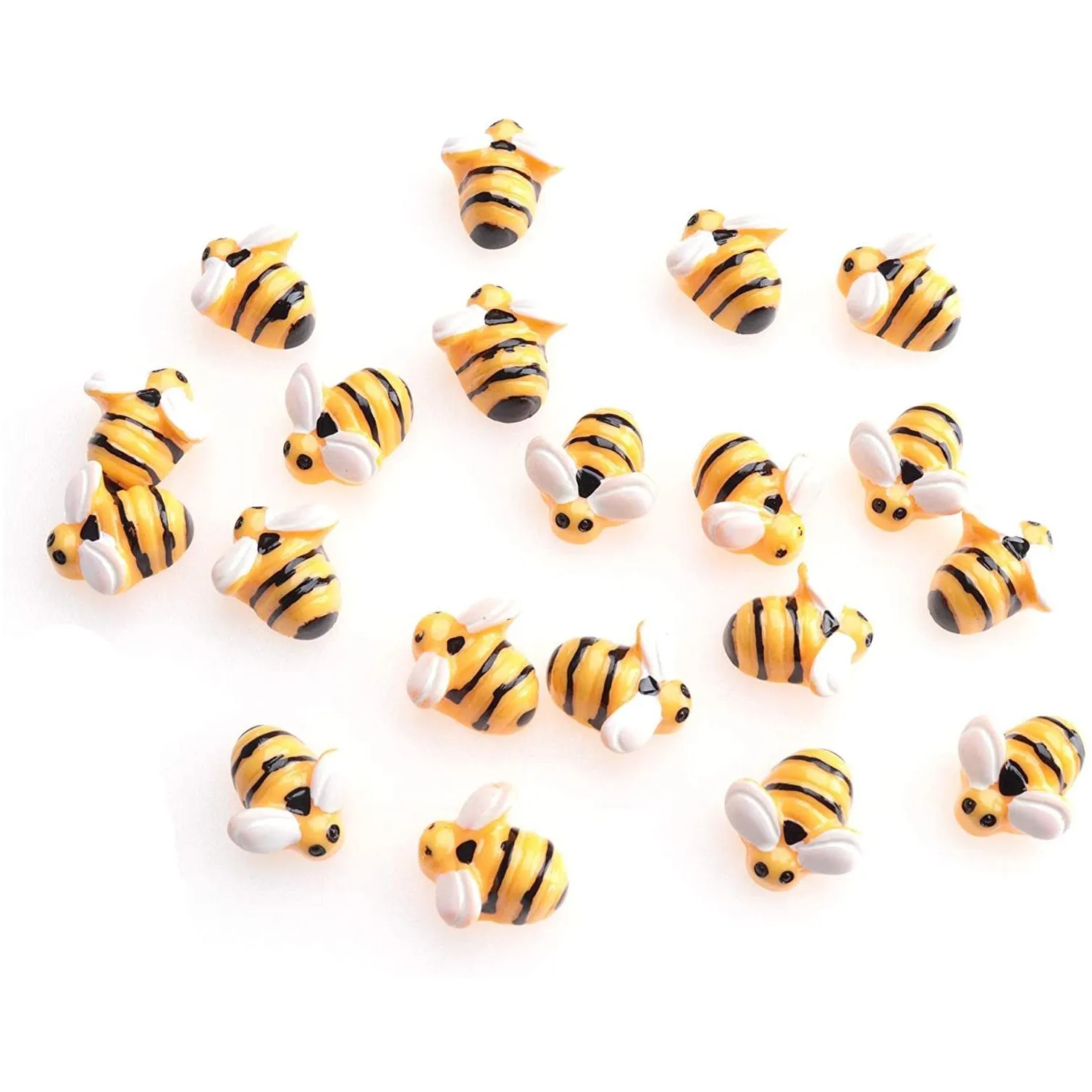 Craft Tools Mini Bee Ornaments Tiny Resin Diy Flatback Embellishment Bumble For Hair Clip Craft Art Project Home Garden Decoration Jew Dhked