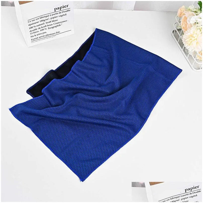 Towel 90X30Cm Cold Towel Travel Quick-Dry Beach Towels Microfiber For Yoga Cam Golf Football Outdoor Sports Home Garden Home Textiles Dhrnv