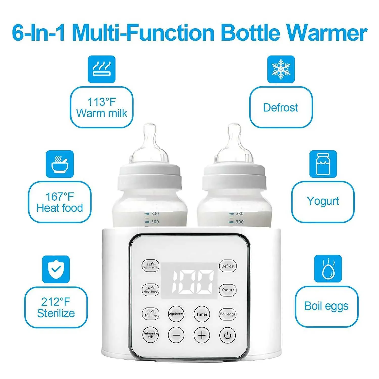 Bottle Warmers Sterilizers# Baby Feeding Bottle Warmers Sterilizers Milk Food Warmer New Born Baby Items Bottle Set Accessories Steam Heater SterilizersL20310/7