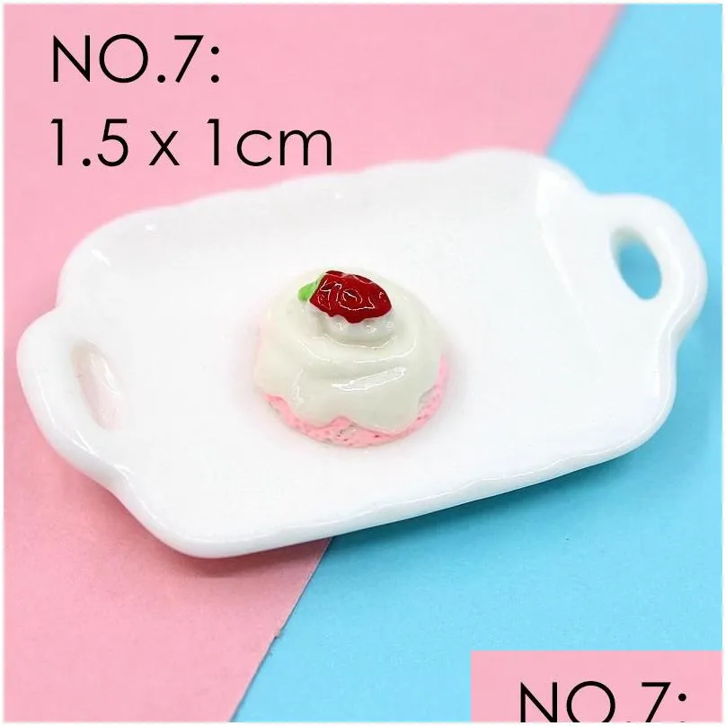 Craft Tools 100 Pcs Cake Dollhouse Miniature Food Craft Tools Dessert Models Decor Pretend Play Mini Kitchen Toppers 1281 Home Garden Dhmha