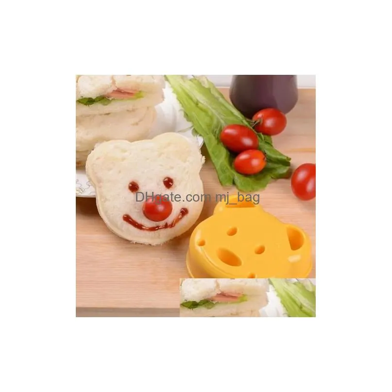 Party Favor Sandwich Mod Bear Car Rabbit Shaped Bread Mold Cake Biscuit Embossing Device Crust Cookie Cutter Baking Pastry Tools 289Q Dhrfz