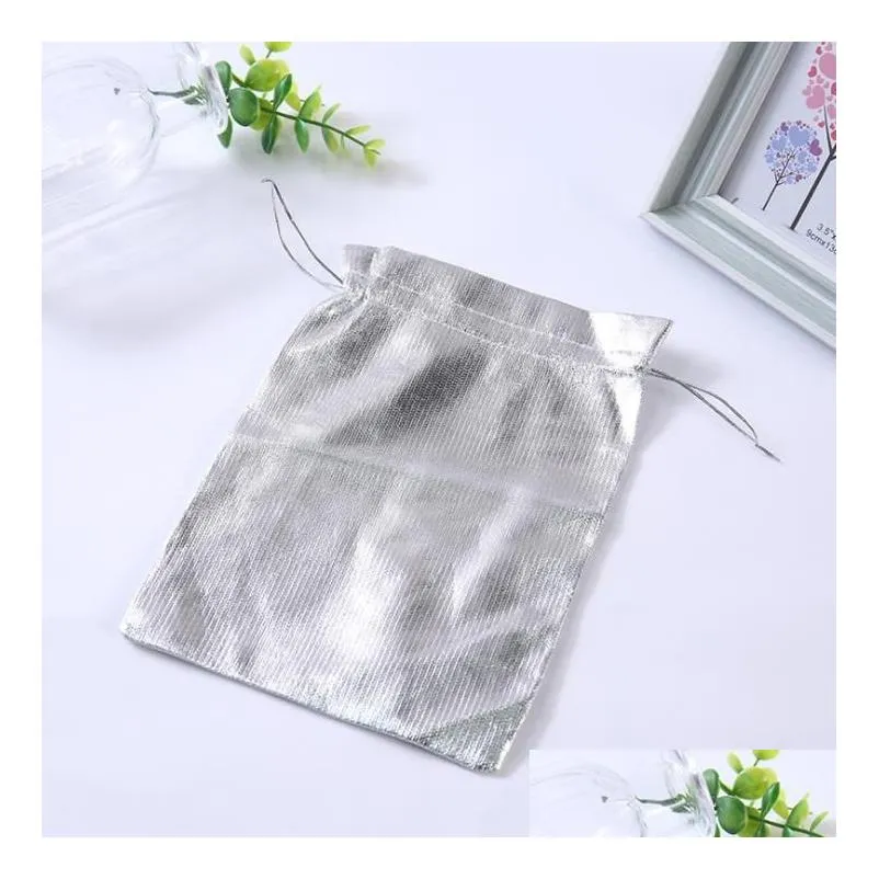 Pouches Packaging Display Jewelry100 Sier Plated Gauze Jewelry 7X9 Cm 9X12Cm 11X16Cm / 13X18Cmjewelry Gift Pouch Bags For Wedding