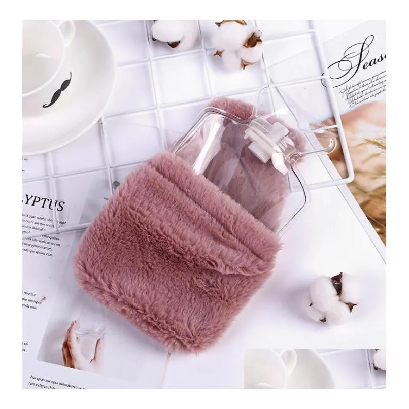 Other Housekeeping & Organization Reusable Water Bag For Winter Rabbit Pattern Soft Plush Pvc Hand Warmer Bags 1223107 Home Garden Hou Dhdvm