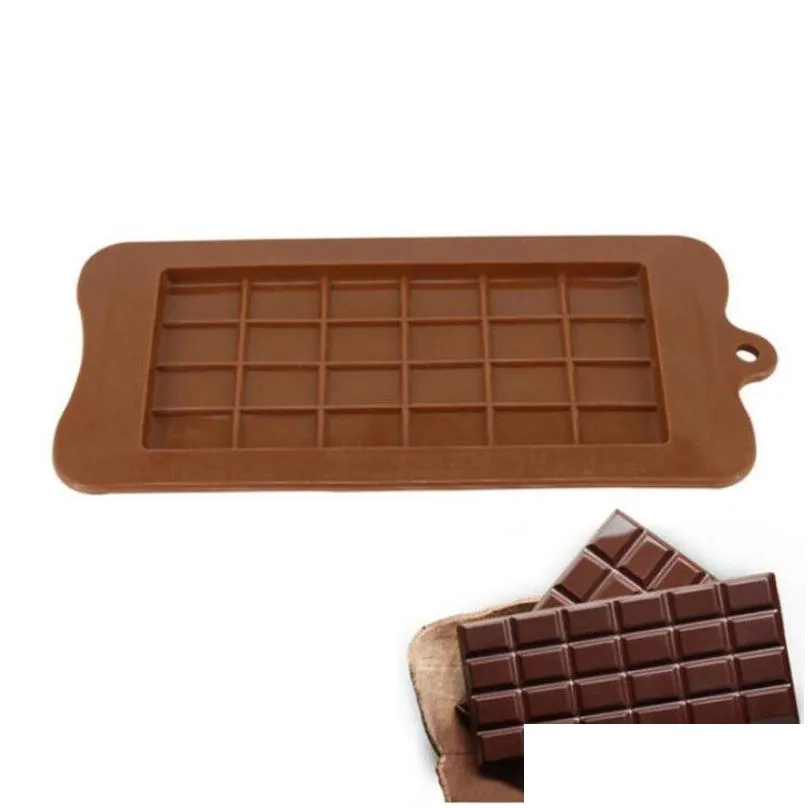 Cake Tools Chocolate Mold 24 Cavity Cake Bakeware Kitchen Baking Tool Sile Candy Maker Sugar Mod Bar Block Ice Tray 1223353 Home Garde Dhkqg