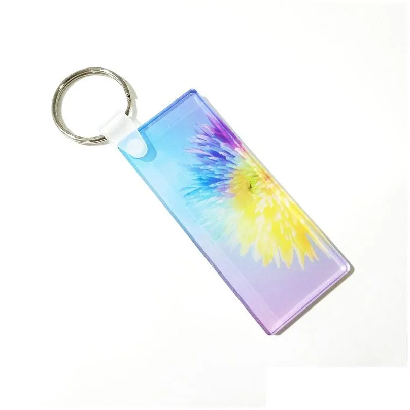 Party Favor 2022 Party Favor Acrylic Sublimation Blank Keychain Diy Transparent Crystal Plate Keychains Delivery Home Garden Festive P Dhtjw