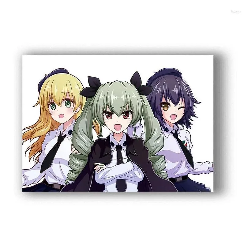 paintings girls und panzer home decor anime japanese white coated paper poster wall