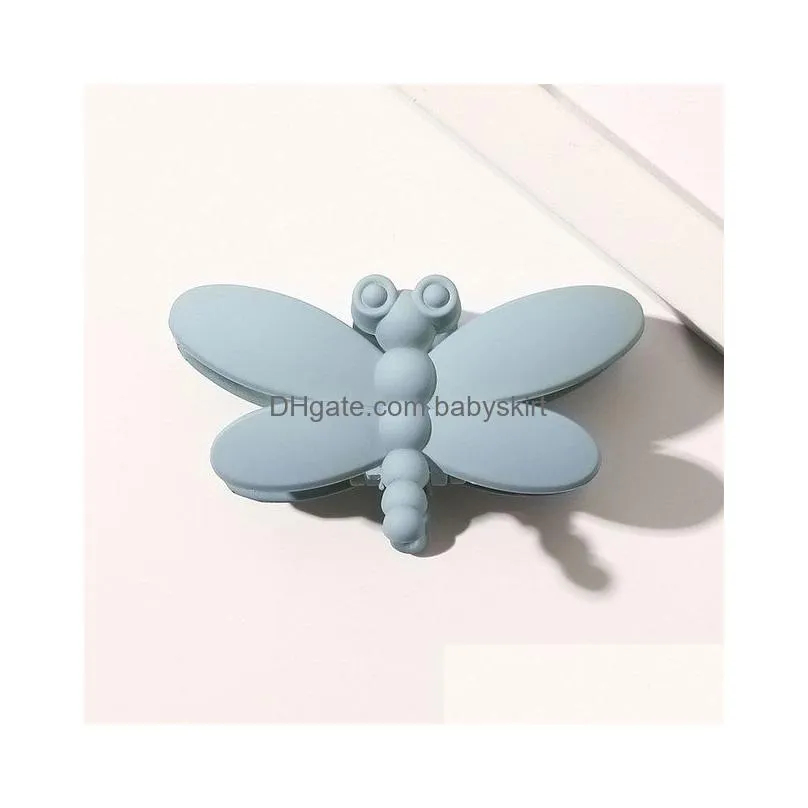 Hair Accessories Acetate Frosted Hair Claws Women Girls Dragonfly Clip Barrettes Solid Acrylic Claw Crab Hairpin Bohemia Accessories H Dhedl