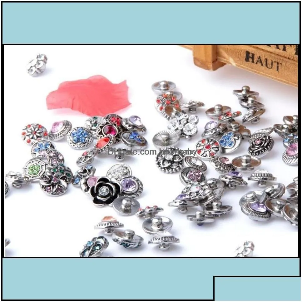 Charm Bracelets Charm Bracelets Jewelry 12Mm Snap Button Mixed Style Diy Interchangeable Chunk Buttons Fit Noosa Ginger Drop Deliver