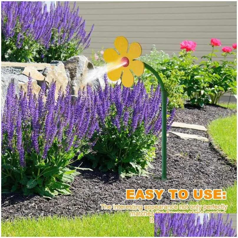 watering equipments crazy flower-shaped sprinkler for yard lawn system flower 360 rotating decorative stake dancing daisy