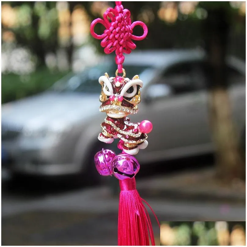 Chinese Style Products Chinese Knot With Bell  Dance Hanging Car Accessorise Handmade Weaving Craft China Specialty Gift Creative Dhqjy