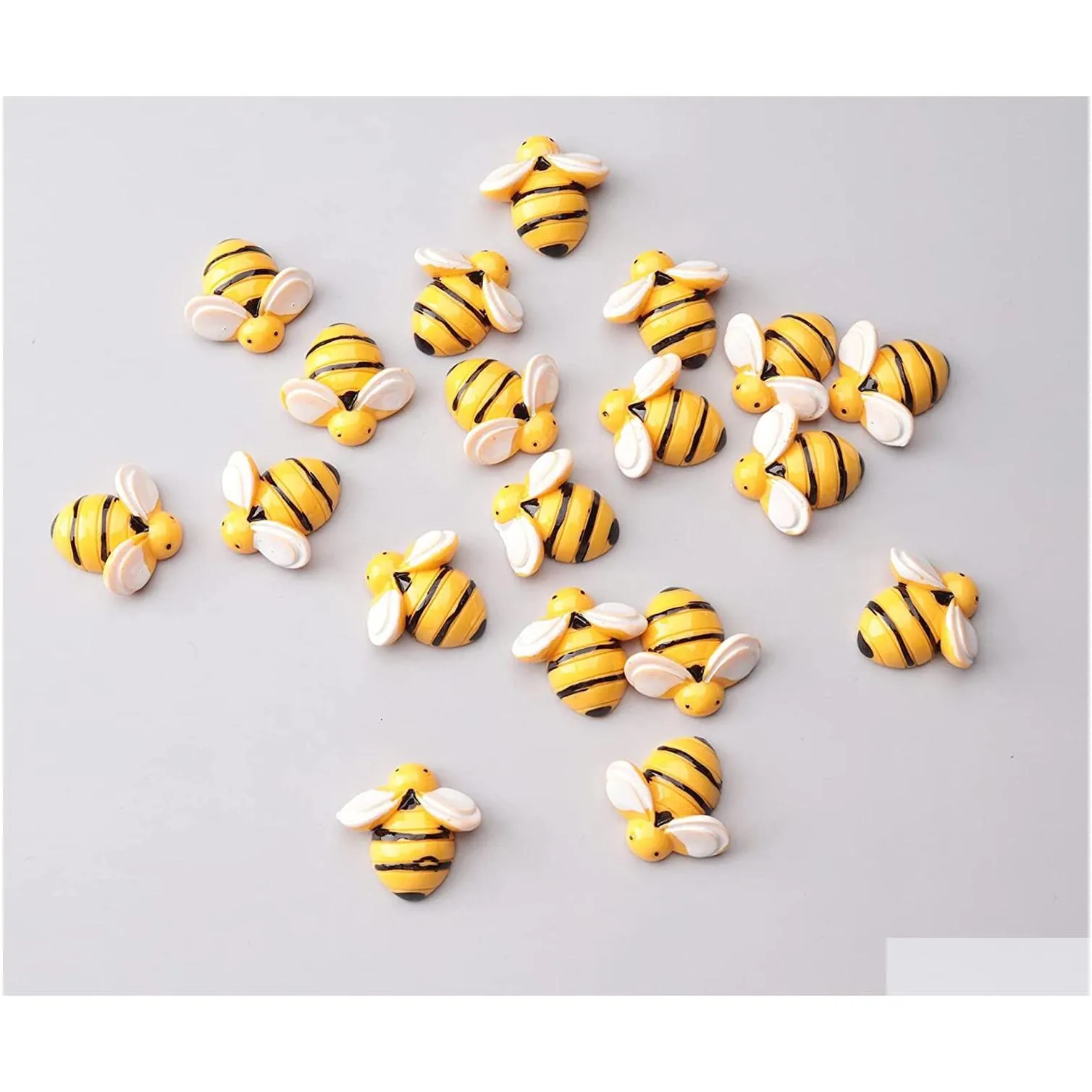 Craft Tools Mini Bee Ornaments Tiny Resin Diy Flatback Embellishment Bumble For Hair Clip Craft Art Project Home Garden Decoration Jew Dhked