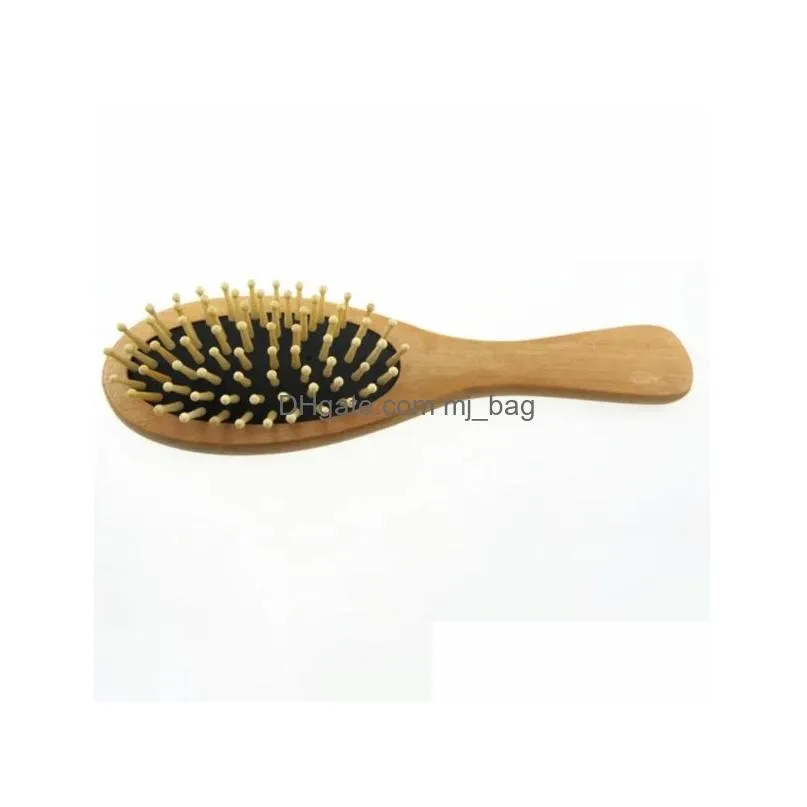 Party Favor Price Natural Wooden Brush Healthy Care Mas Wood Hair Combs Antistatic Detangling Airbag Hairbrush Styling Tool Home Garde Dhw3R