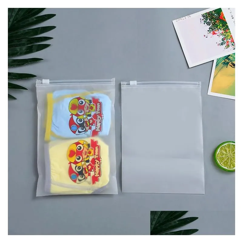 Packing Bags Wholesale Frosted Clear Plastic Bags Resealable Polypropylene Poly For Packaging Self Seal Reinforced -Storage With Slide Dh8Ct