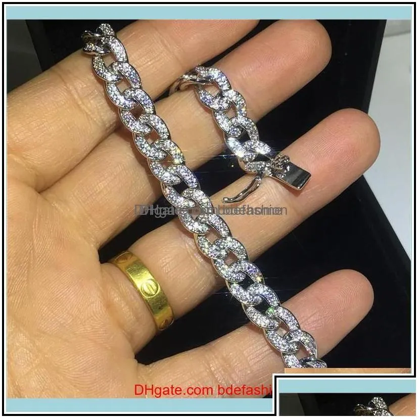 Tennis Tennis Bracelets Jewelry20 Style Sparkling Luxury Jewelry 925 Sterling Sier Mti Shape White Topaz Cz Diamond Gemstones Women