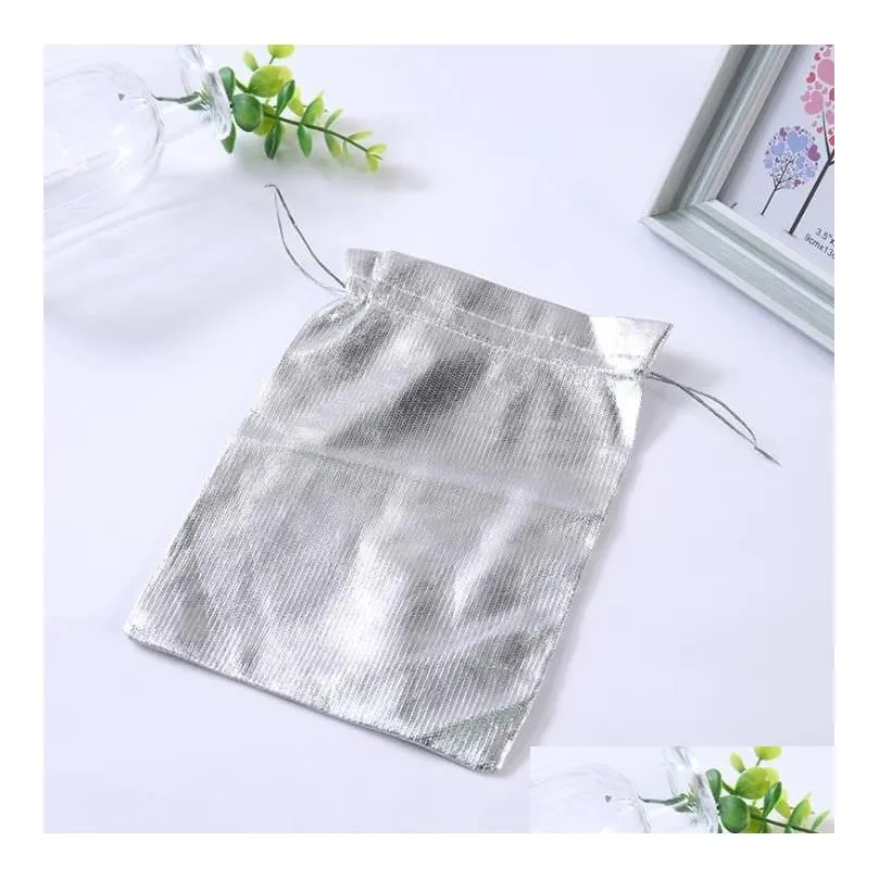 Pouches Packaging Display Jewelry100 Sier Plated Gauze Jewelry 7X9 Cm 9X12Cm 11X16Cm / 13X18Cmjewelry Gift Pouch Bags For Wedding