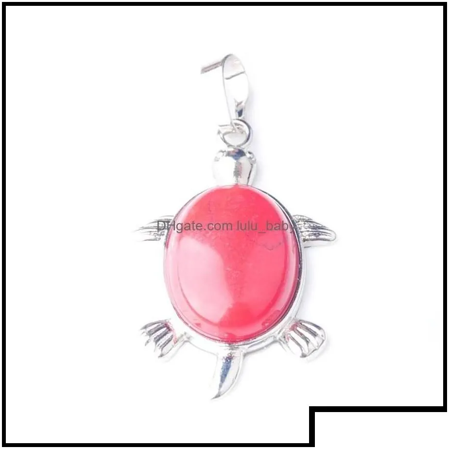 Pendant Necklaces Pendant Necklaces Natural Tiger S Eye Agate Stone Tiny Turtle Pendants Reiki Lucky Animal Sea Charm Jewelry For Wo