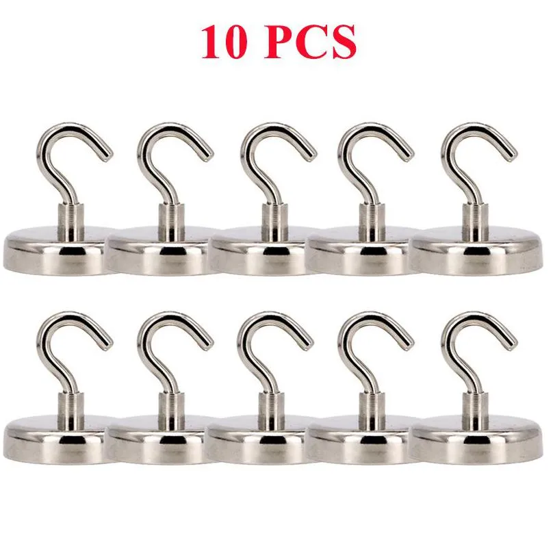 Hooks Rails Mtifunctional Magnetic Holder Hook Behind-Door Key Bag Towel Hanger Kitchen Hardware Organizer Mask Shelf Drop Delivery Dh3P0