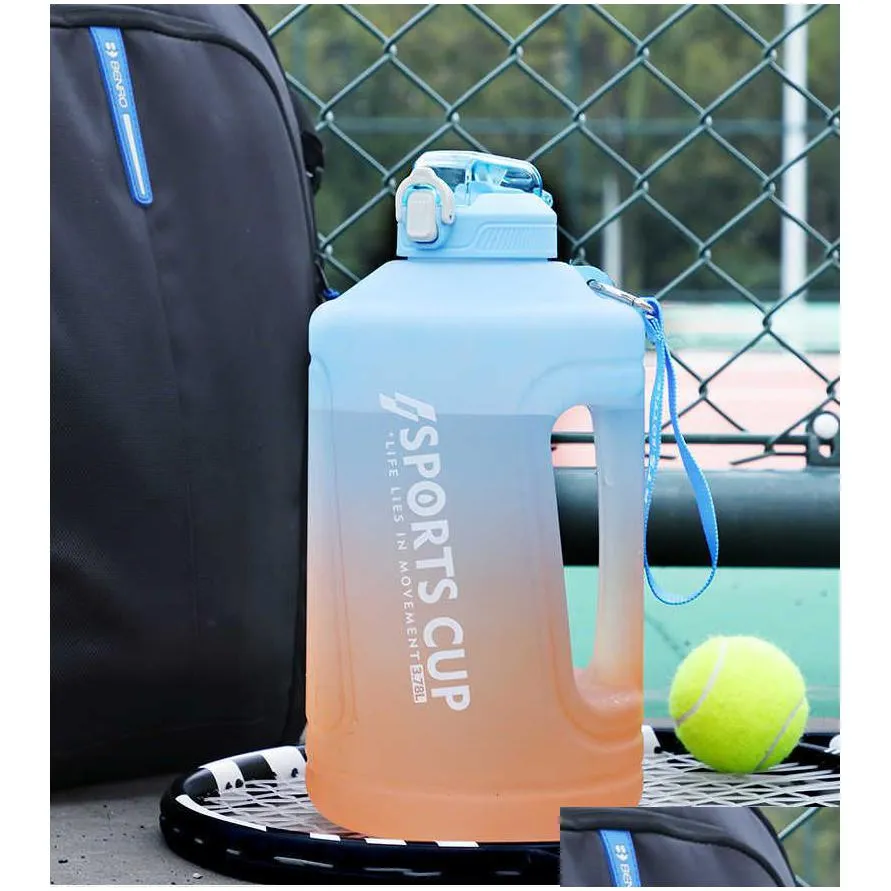 Water Bottles Ycalley Sport Bottle Reminder Sile Sith St Waterbottle Items Fitness Big 1500Ml / 2300Ml 3800Ml Drop Delivery Home Gar Dhhde