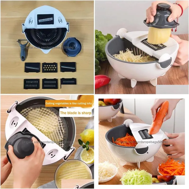 Fruit & Vegetable Tools Mtifunctional Vegetable Cutter Slicer Grater Chopper Kitchen Tool Home Garden Kitchen, Dining Bar Kitchen Tool Dhzl2