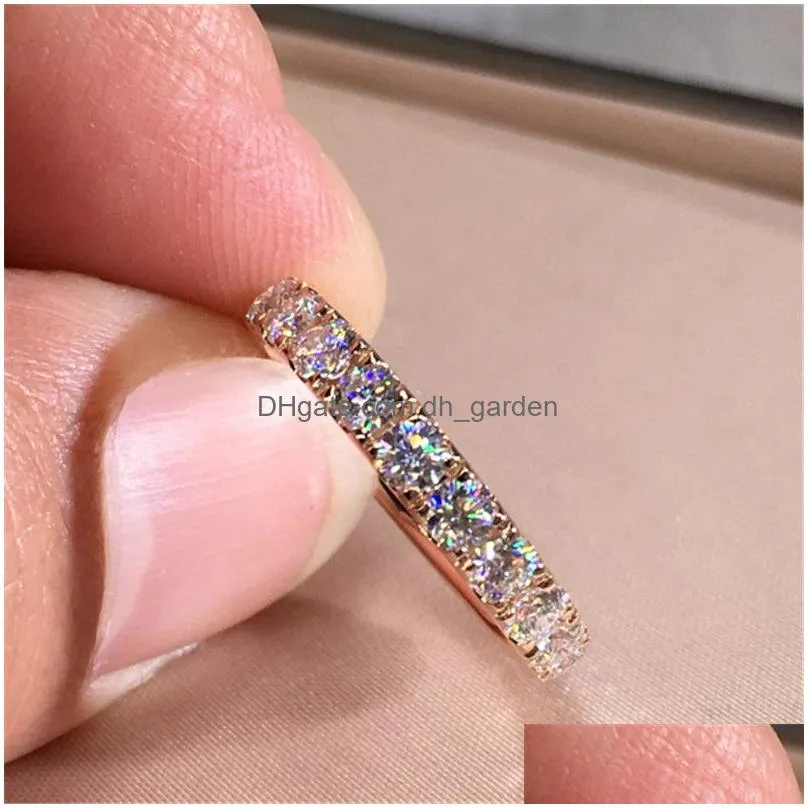 Rings For Women Sier Color Cubic Zirconia Ring White Stone Bridal Wedding Engagement Trendy Jewelry Bijoux Femme Cc1565 Dhgarden Otzae