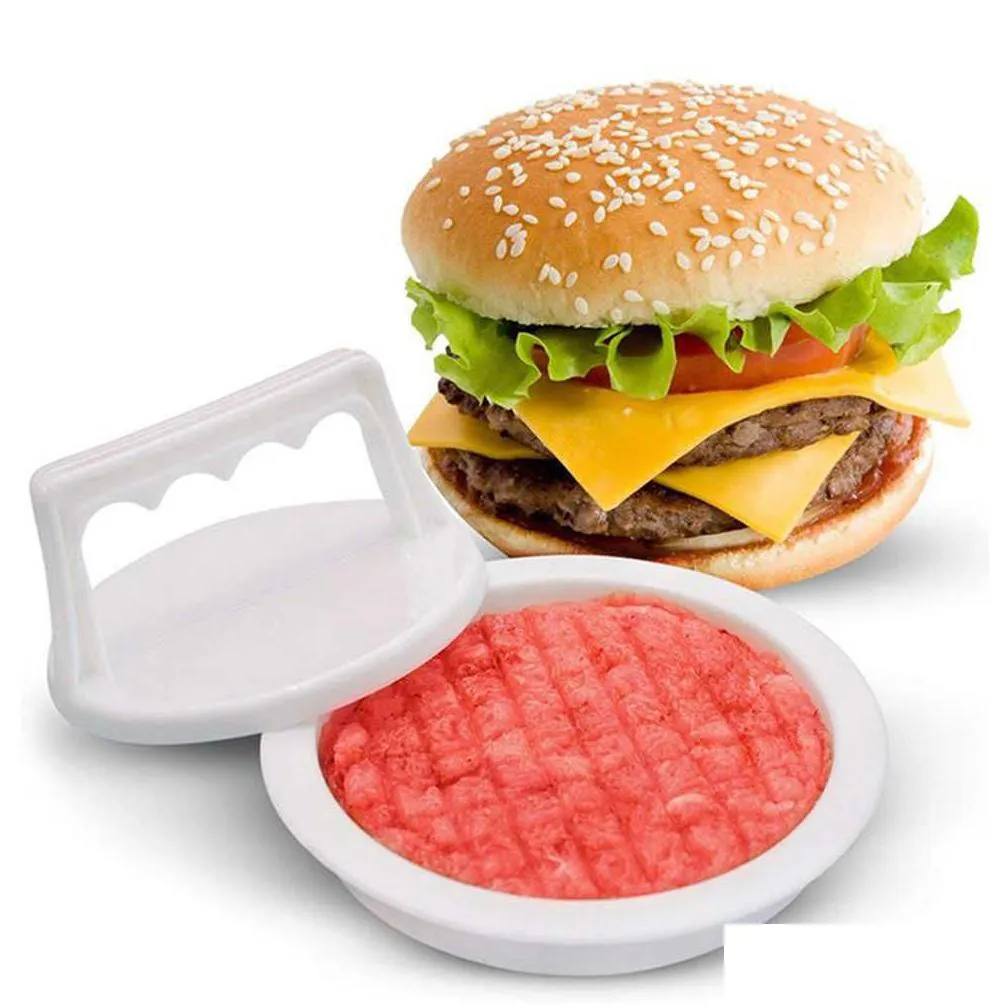 Meat Poultry Tools Potry Hamburger Maker Round Shape Press Non-Stick Burger Chef Cutlets Beef Grill Patty Mold Drop Delivery Home G Dholm