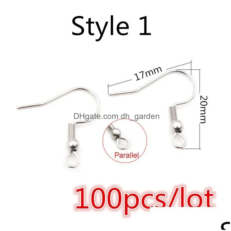 Never Fade High Quality Stainless Steel Diy Earring Findings Clasps Hooks Jewelry Making Accessories Earwire Dhgarden Otzuj