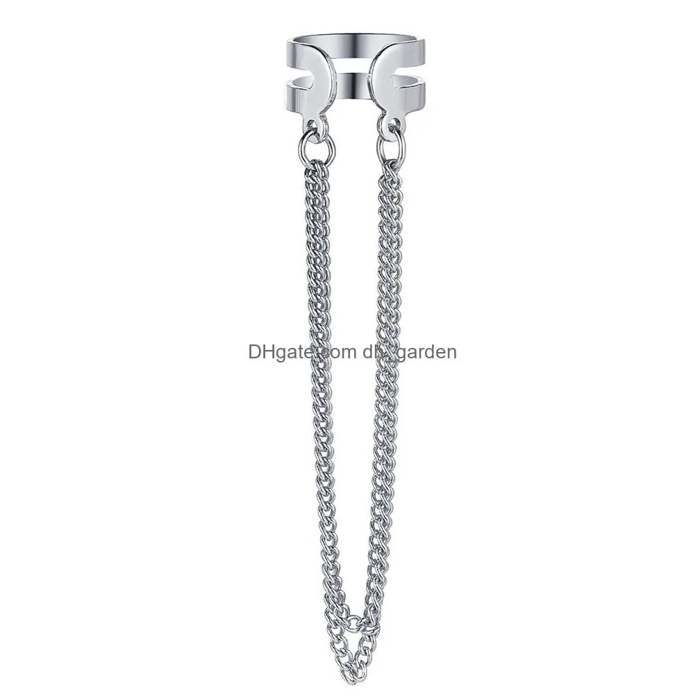 New Long Tassel Ear Cuff Mtilayer No Piercing Hook Clip Earrings For Women Simple Temperament Jewelry Gift Dhgarden Ot9Vh