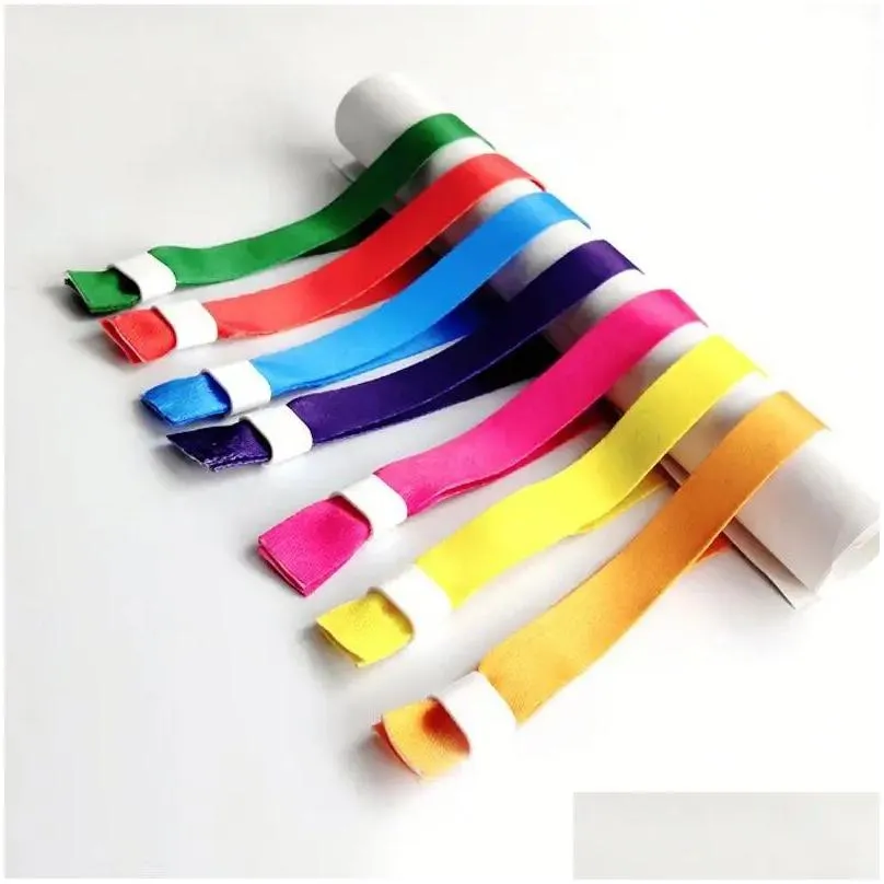 Sublimation Blanks Wholesale Sublimation Blank Ribbons Polyester Festival Event Woven Wristband Adjustable Bracelet Fabric Bracelets S Dhw57