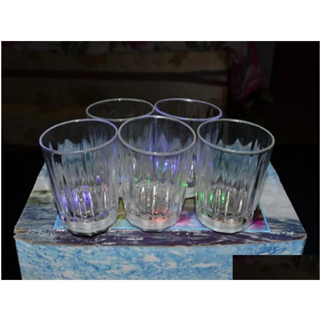 Wine Glasses Led Flashing Glowing Cup Water Liquid Activated Light-Up Wine Beer Glass Mug Luminous Party Bar Drink Christmas Decoratio Dhnug
