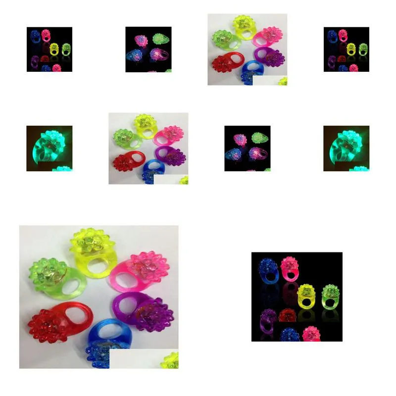 Party Favor Flashing Bubble Ring Rave Party Blinking Soft Jelly Glow Sellingcool Led Light Up Kd1 Home Garden Festive Party Supplies E Dhg5Y