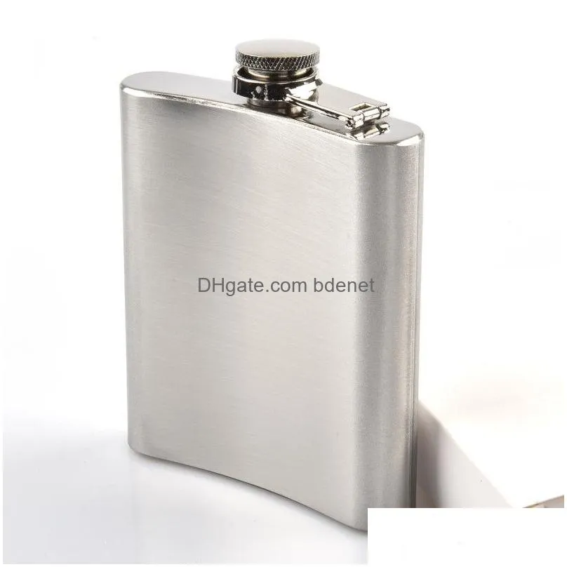 Hip Flasks Classic Style 8Oz 304 Stainless Steel Liquor Alcohol Flask Square Wine Bottle Hip Flasks5345759 Home Garden Kitchen, Dining Dh4Lg