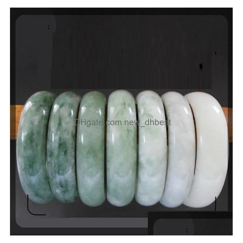 Bangle 56-60Mm Wholesale A Grade Pure Natural Jade Bangle Bracelet Jade-Bracelet Jewelry Bracelets Dhhvx