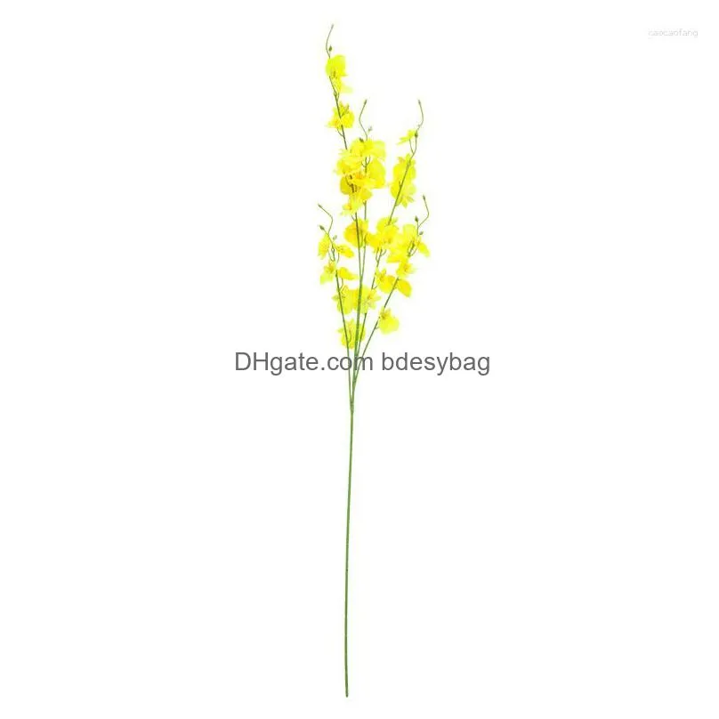 Decorative Flowers 5 Fork Artificial Dancing Orc Wedding Home Decoration Flower El Phalaenopsis Plants Dhegi