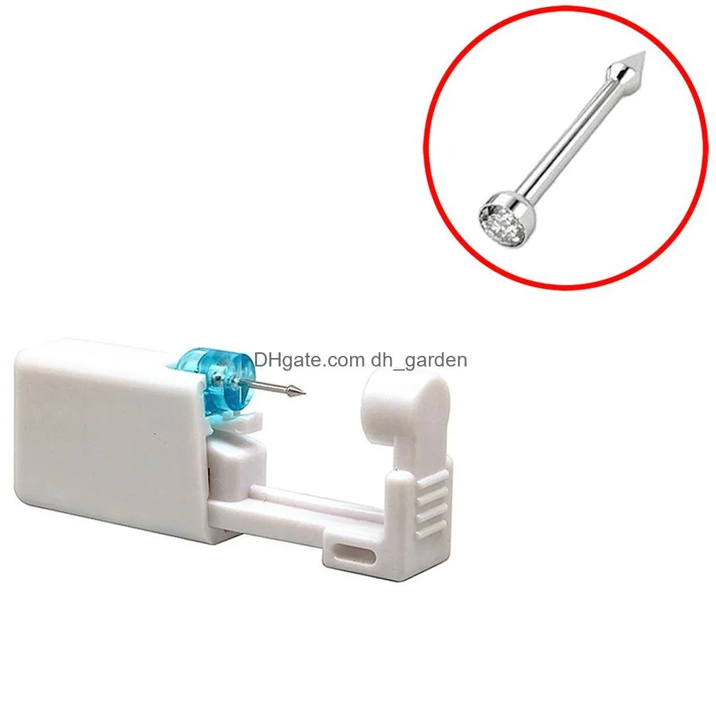 2 Pcs Disposable Safe Sterile Piercing Unit For Nose Studs Gun Piercer Tool Hine Kit Body Jewelry Dhgarden Otql9